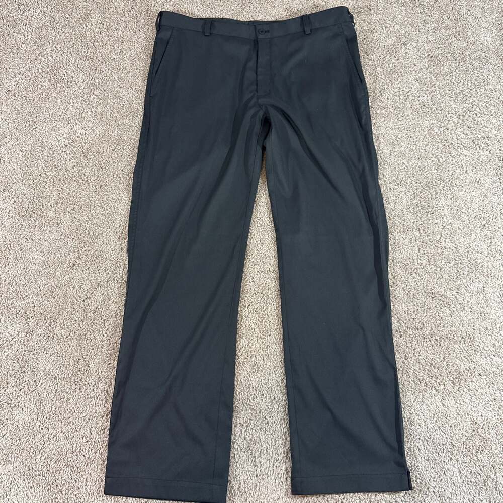 Nike Golf Dri-FIT Flat Front Tech Pants Black Men's 36x32 EUC